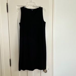 EILEEN FISHER Sleeveless Black Dress stretch crepe